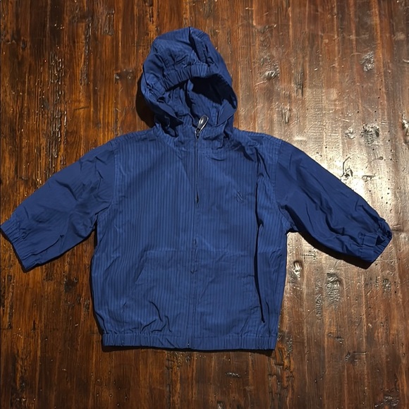 NAUTICA EUC BOYS NAVY BLUE HOODIE HOODED JACKET COAT SUMMER FALL SZ 18 24 MONTHS - Picture 1 of 4